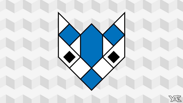 Geometric Fox Logo with Abstract Background