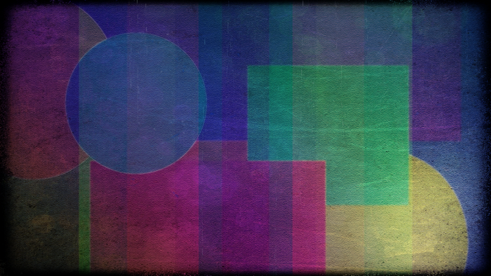 Abstract colorful shapes with circles and squares