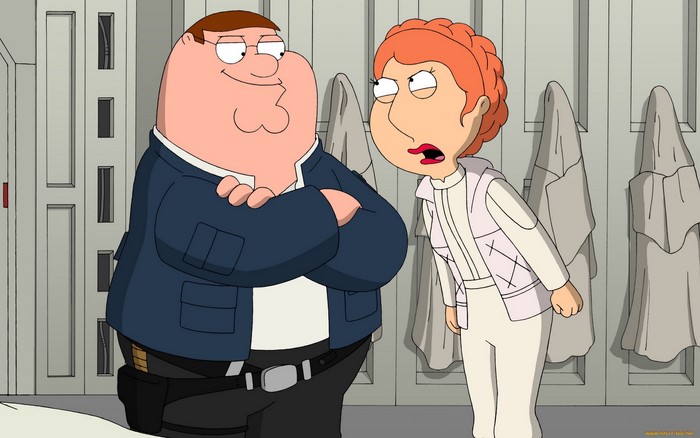 Peter Griffin and Lois Griffin from Star Wars