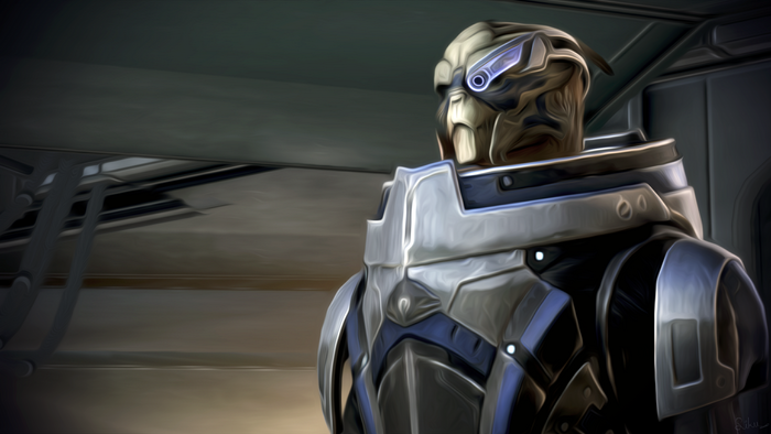 Garrus Vakarian from Mass Effect, Oil Painting