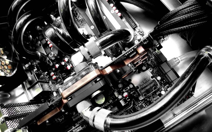 Custom PC water cooling system components