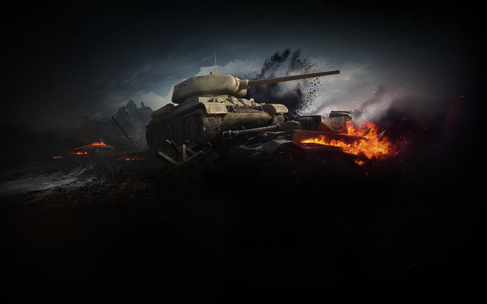 World of Tanks T-34 tank in battle