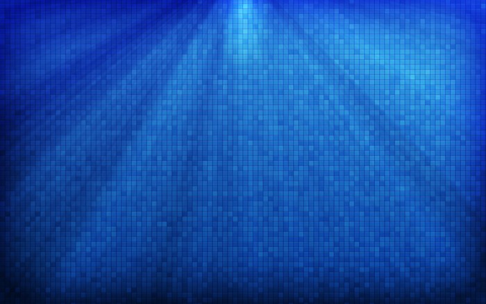 Blue mosaic pattern with light rays