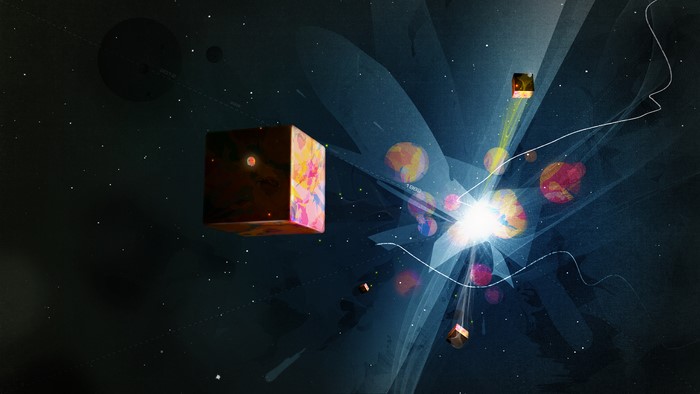 Abstract Artistic Cubes in Space