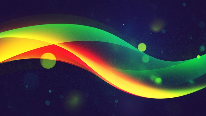 Abstract wavy lines with bokeh effect