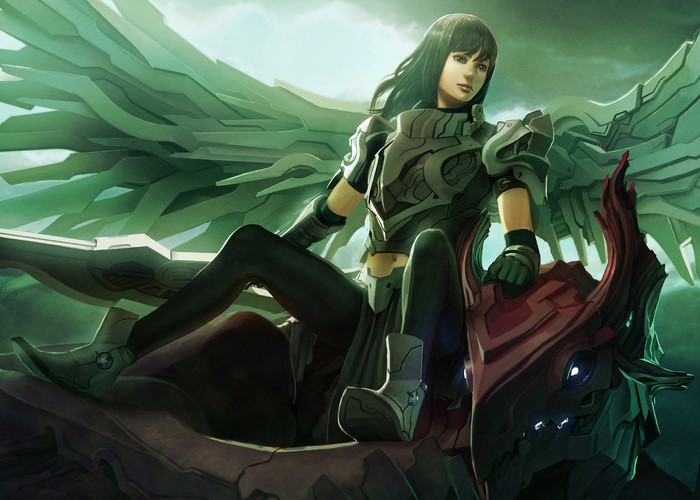 Fantasy Angel Warrior Sitting on a Creature