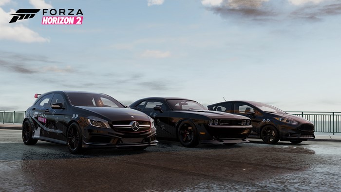 Forza Horizon 2 cars on a road