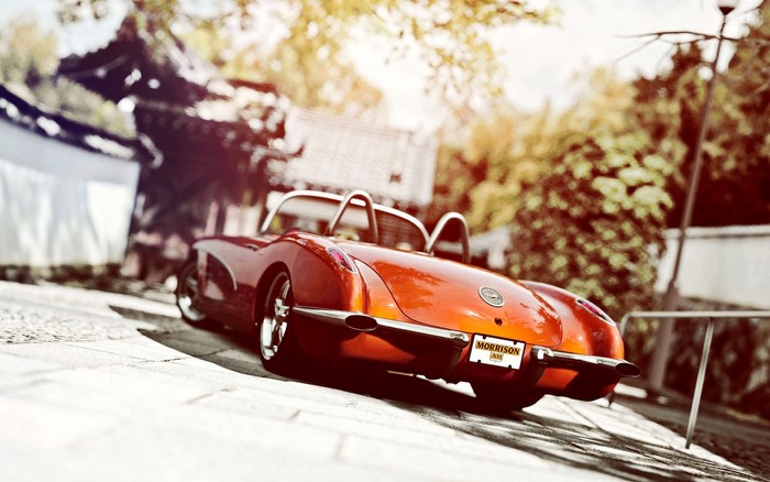 Orange Chevrolet Corvette Convertible