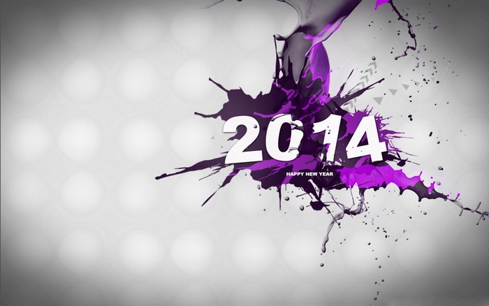 Happy New Year 2014 Paint Splatter