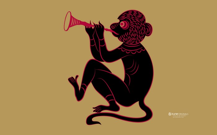 Monkey playing a horn, Year of the Monkey