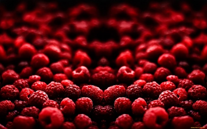 Close-up of fresh raspberries