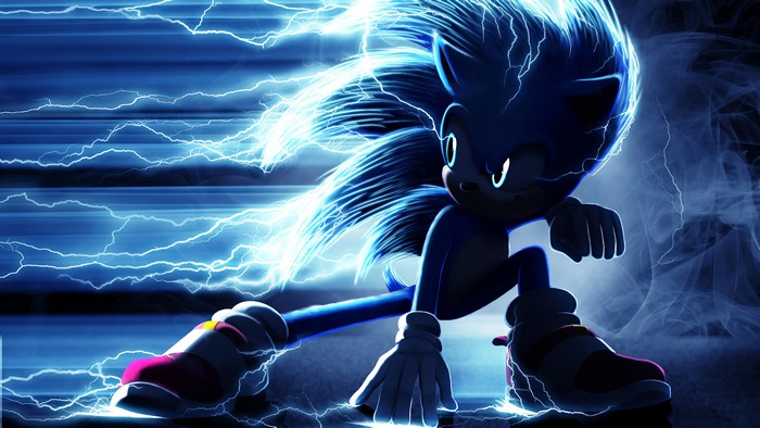 Sonic the Hedgehog, Movie, Art, 4K