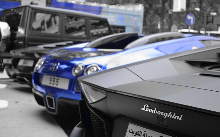 Bugatti, Lamborghini, and Mercedes-Benz G-Wagon