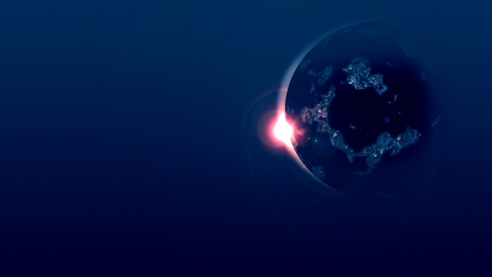 Sci Fi Planet Sunrise