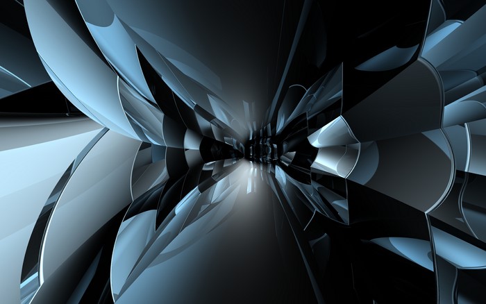 Abstract blue and black geometric pattern