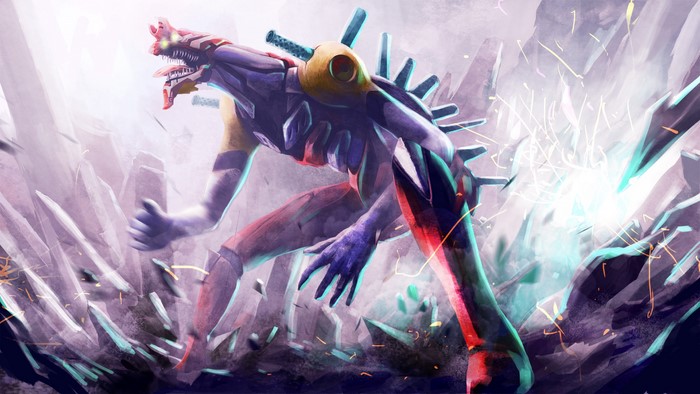 Evangelion Unit-01 in battle