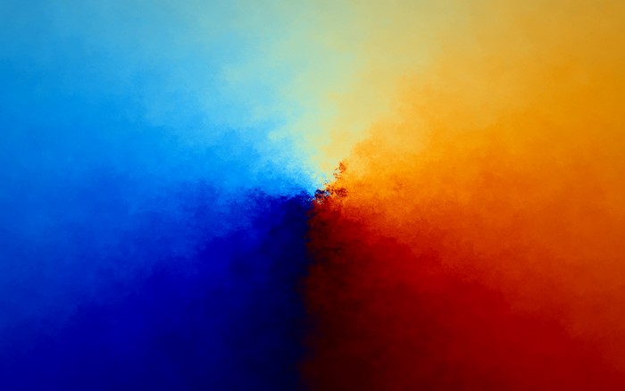 Abstract color gradient with blue, yellow, and red hues