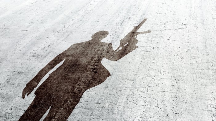 Shadow of a Man with a Gun from Quantum of Solace