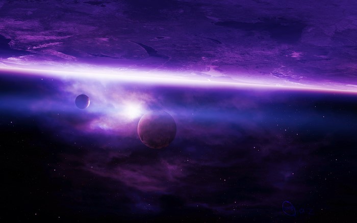 Sci Fi Planets in Nebula
