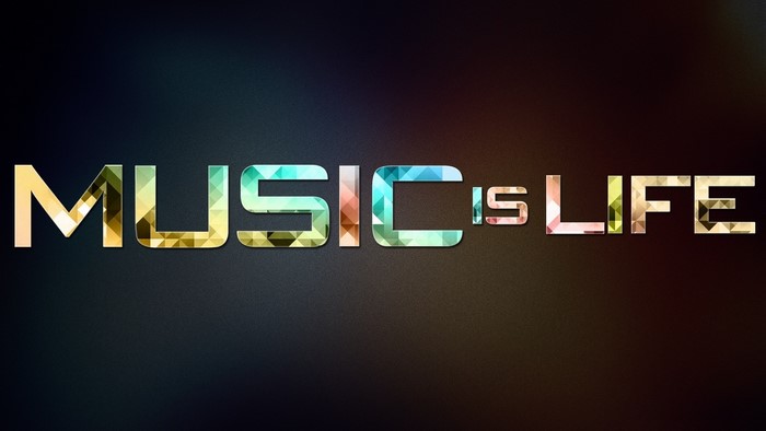 Music is Life text graphic