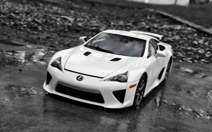 White Lexus LFA Nurburgring Edition sports car