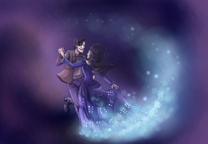 The Eleventh Doctor and Clara Oswald dancing