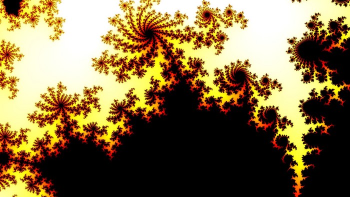 Fractal pattern with yellow and black colors