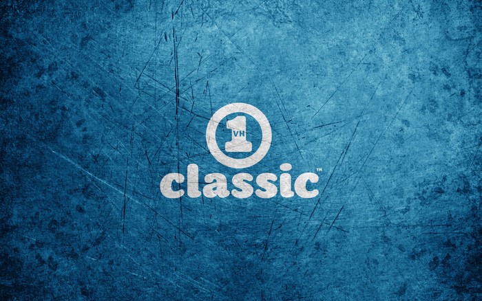 VH1 Classic Logo on Textured Blue Background