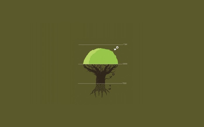 Tree with labels for different stages of growth