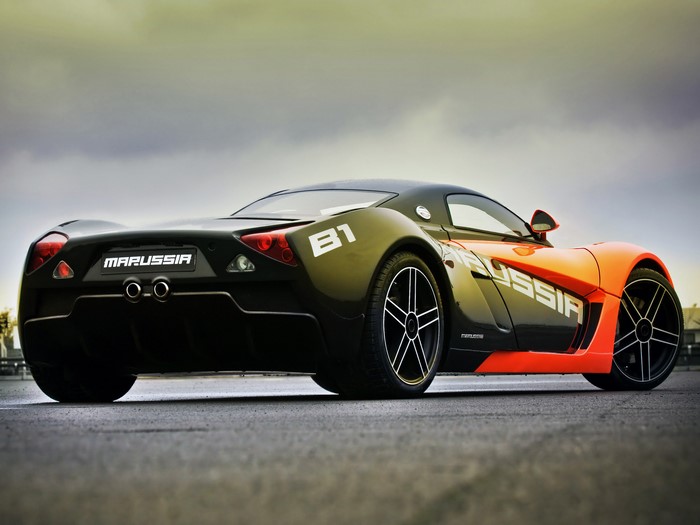 Marussia B1 sports car rear view