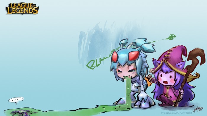 Kog'Maw and Lulu from League of Legends