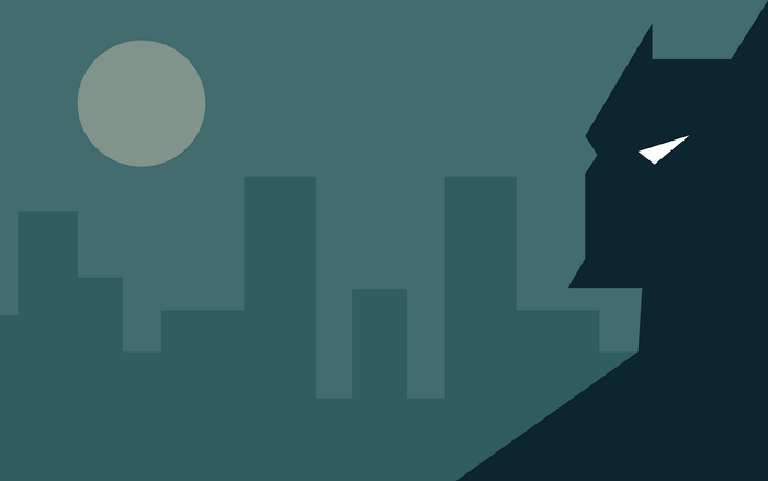 Batman in Gotham City at Night