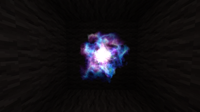 Abstract light explosion in dark space