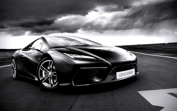 Lotus Esprit sports car on a track