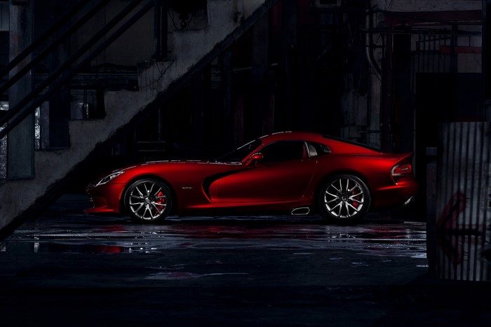 2013 Dodge SRT Viper GTS-R in a dark urban setting