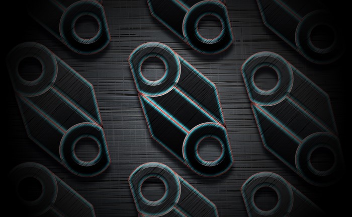 Abstract dark background with chain links