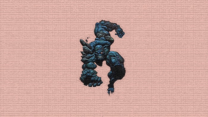 Thump n Guts character on textured background