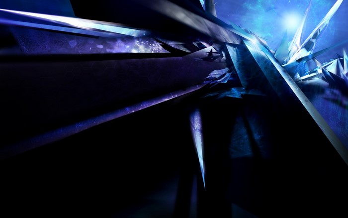 Abstract Blue and Purple Geometric Shapes