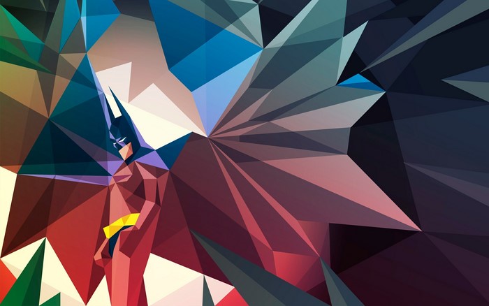 Batman in Abstract Geometric Style