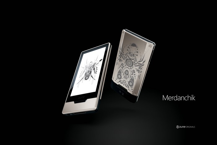 Zune Originals digital media player with intricate design