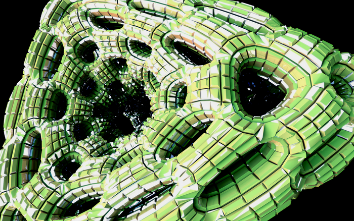 Abstract green fractal structure