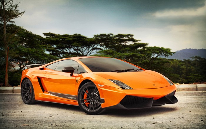 Orange Lamborghini Gallardo Super Trofeo Stradale