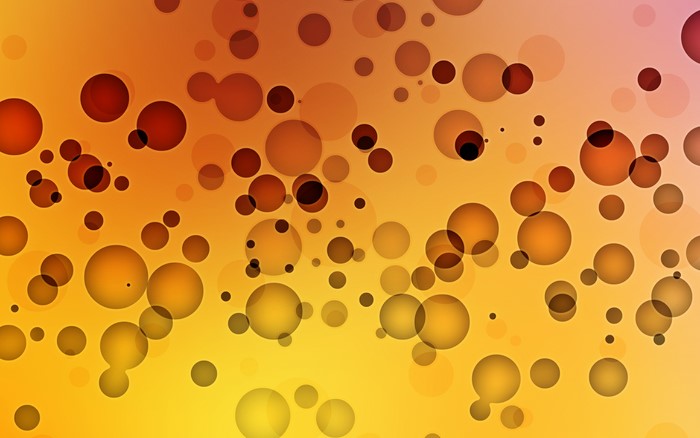 Abstract orange and yellow bokeh circles