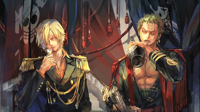Sanji, Zoro, One Piece, 4K