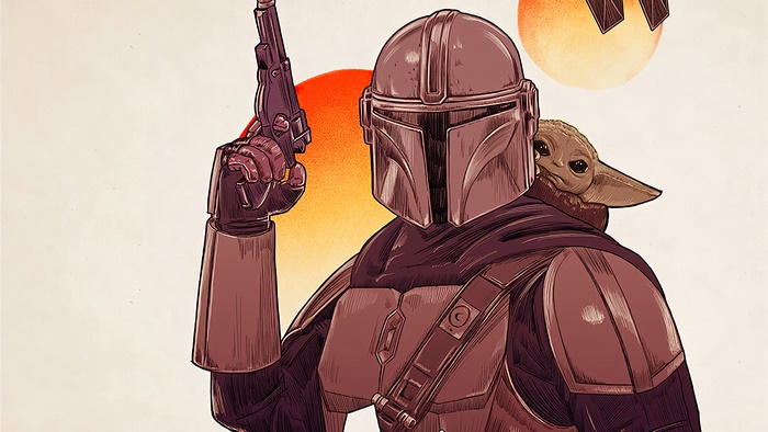 The Mandalorian and Grogu from Star Wars 4K