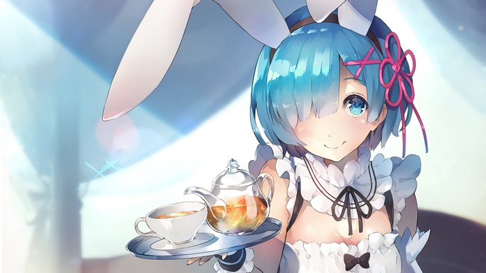 Anime, Girl, Bunny, Maid, Ram, Re:Zero, 4K