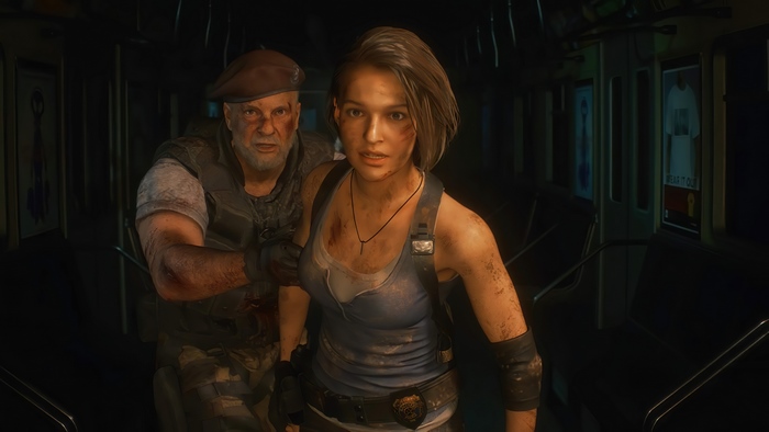Jill Valentine and Mikhail Viktor from Resident Evil 3 in 4K