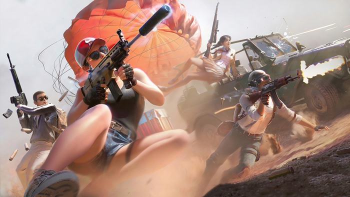 PUBG, Girl, Squad, 4K