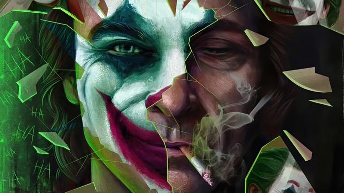 Joker from Batman smoking, Joaquin Phoenix 4K