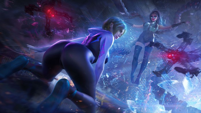 Spider-Gwen vs Doctor Octopus 4K